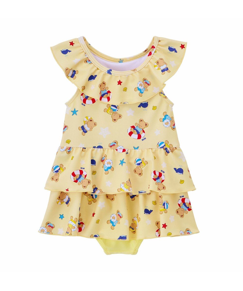 MIKI HOUSE HOT BISCUITS 【ミキハウス】【80-110cm】ミキハウスベア ワンピース水着 