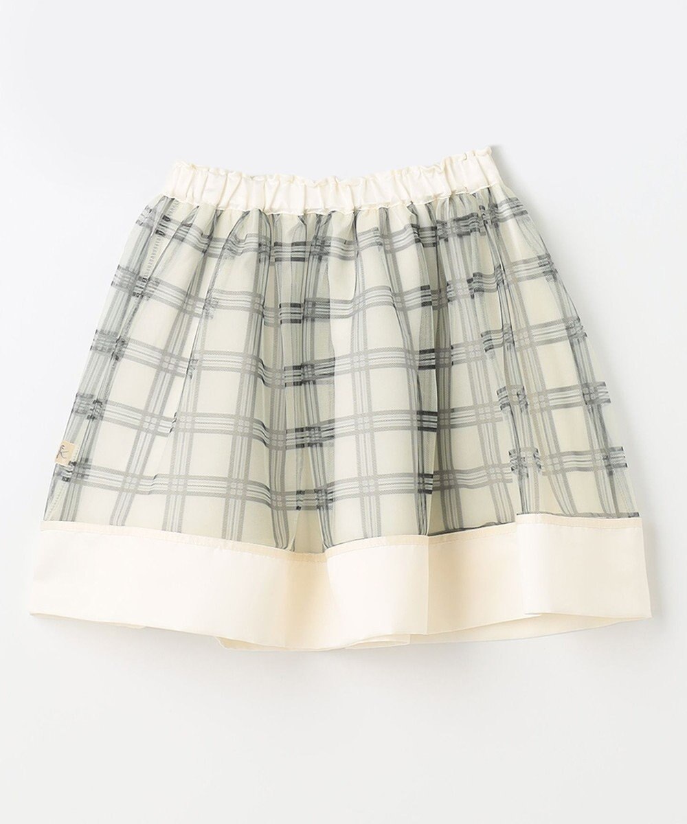組曲 KIDS 【110-140㎝】ノエルチェック チュールスカート 