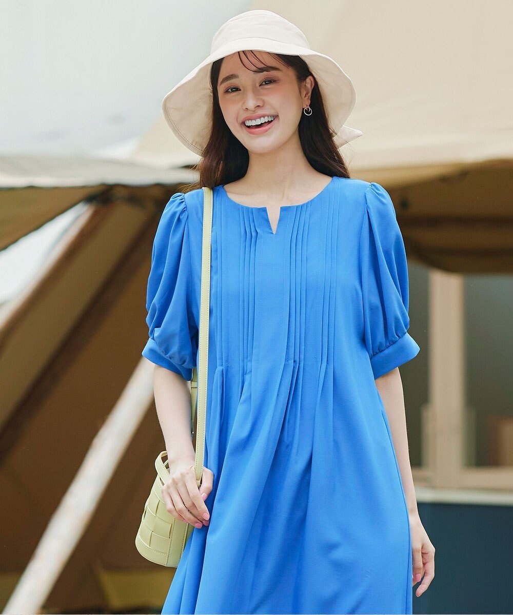 Tiaclasse 後ろリボンつば広ハット 