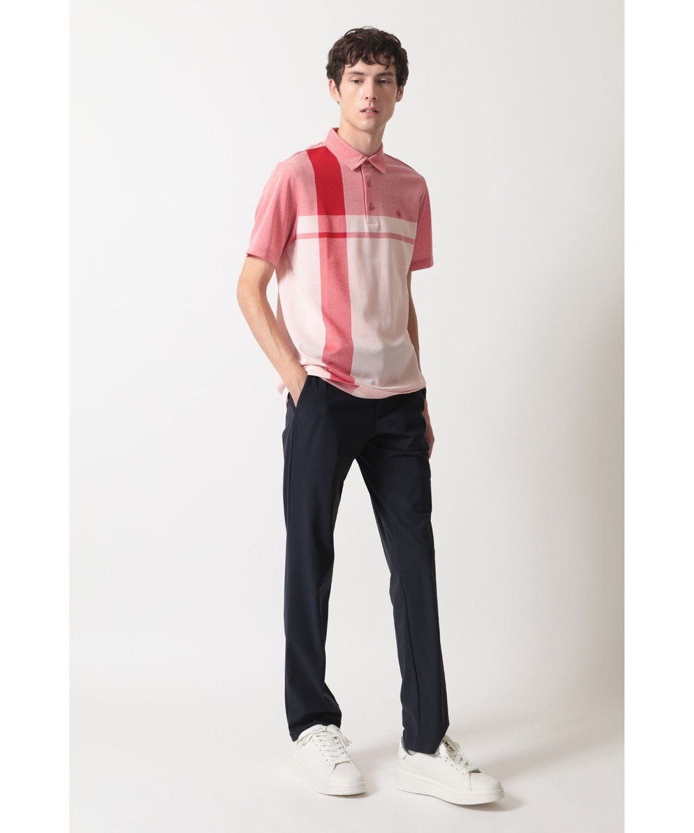 DAKS [DAKS GOLF] チェック冷感半袖ポロシャツ 