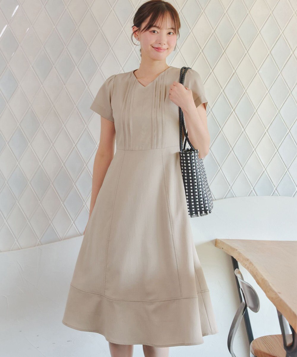 Tiaclasse L ピンタックステッチワンピース 