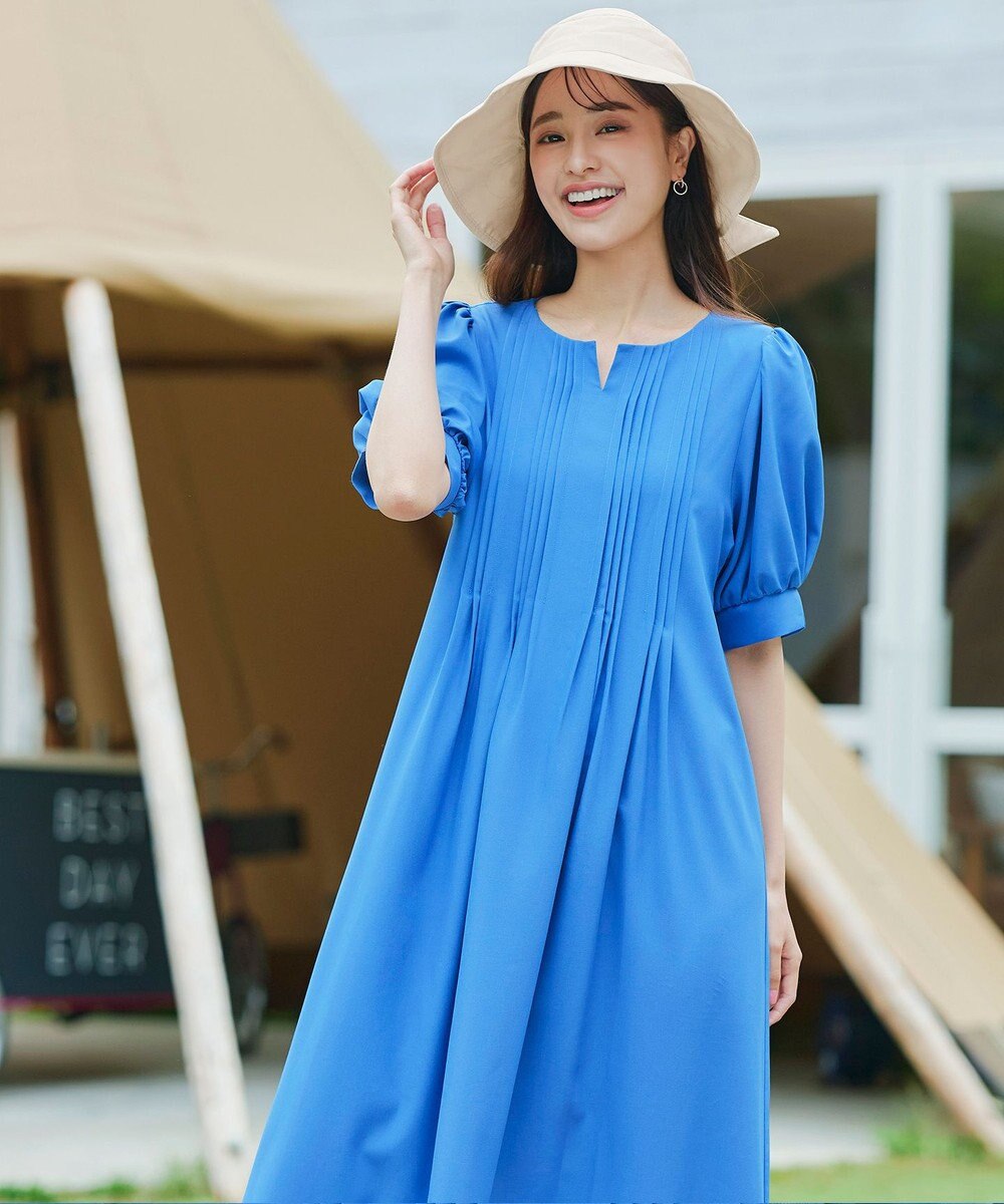 Tiaclasse 後ろリボンつば広ハット 