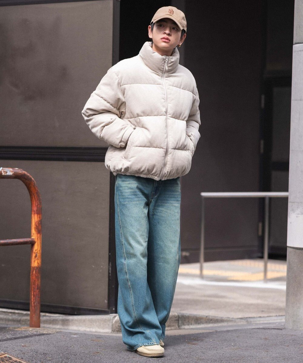 WEGO 【ユニセックス着用ITEM/MLサイズ展開】コーデュロイパファーブルゾン 