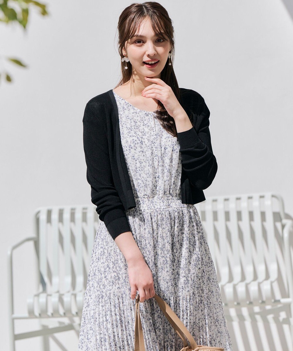 ANY SIS 【接触冷感・UVケア】ショートレングス畔 カーディガン 