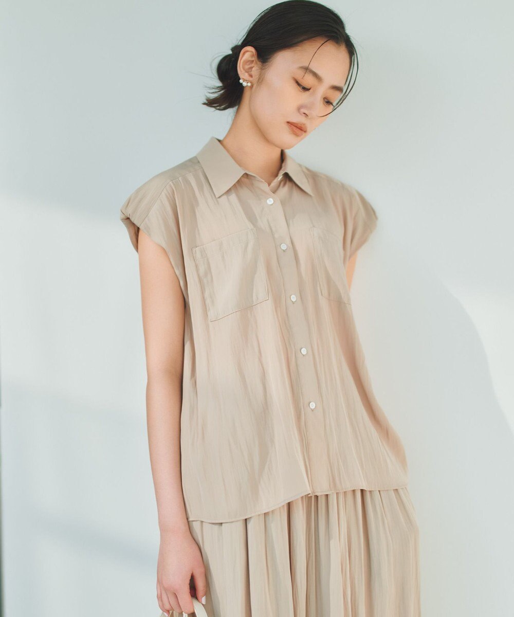 組曲 S ギャザーライトデシン ブラウス 