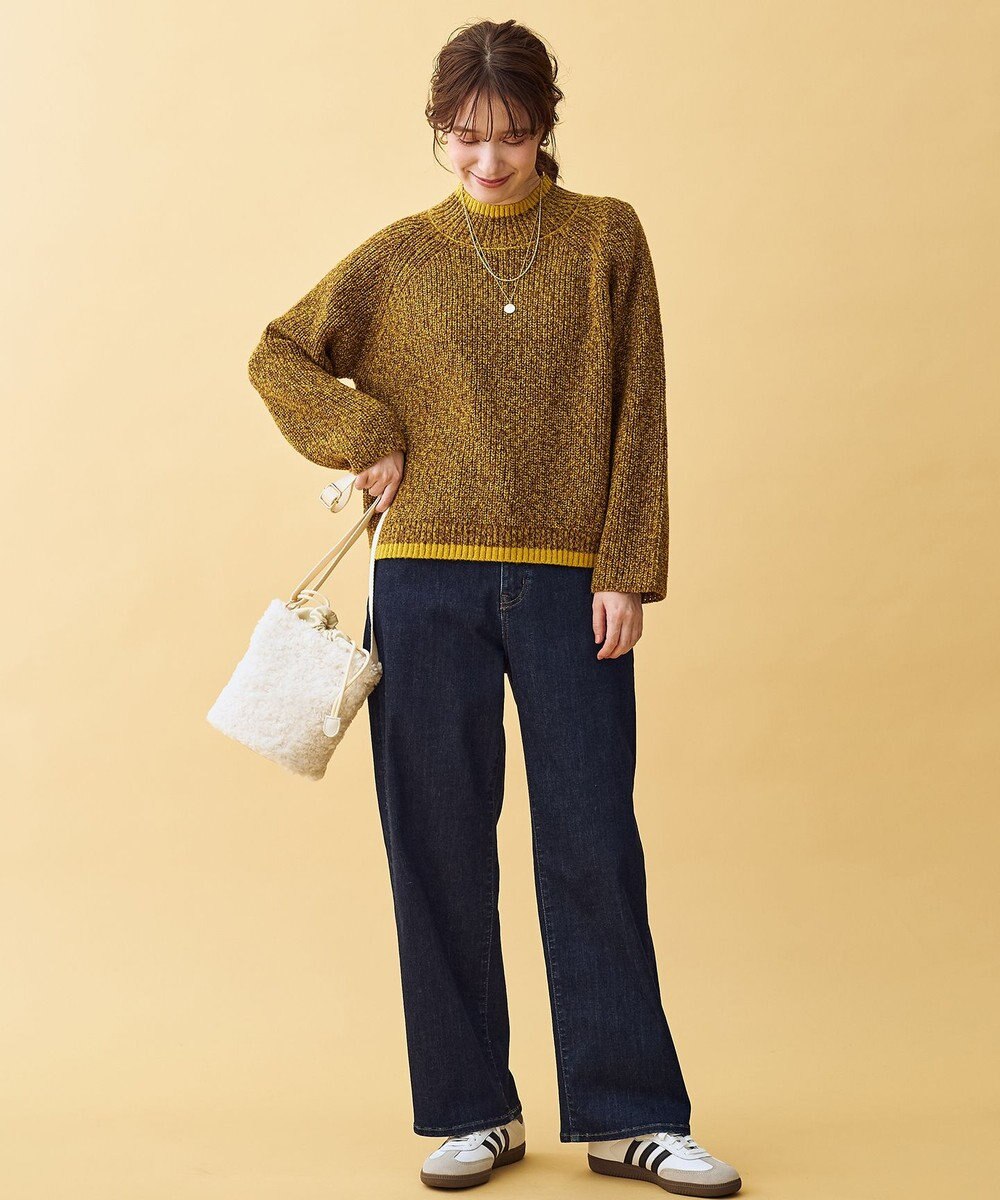 ANY L 【5色展開】バイカラーMIXニット 