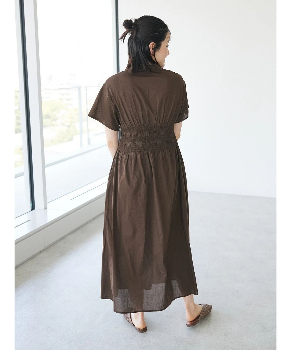 CRAFT STANDARD BOUTIQUE インド綿オープンカラーワンピース 