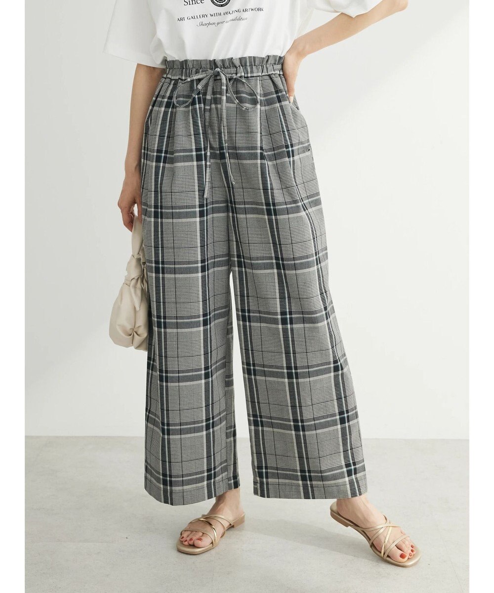 Green Parks 綿麻混バギーパンツ 