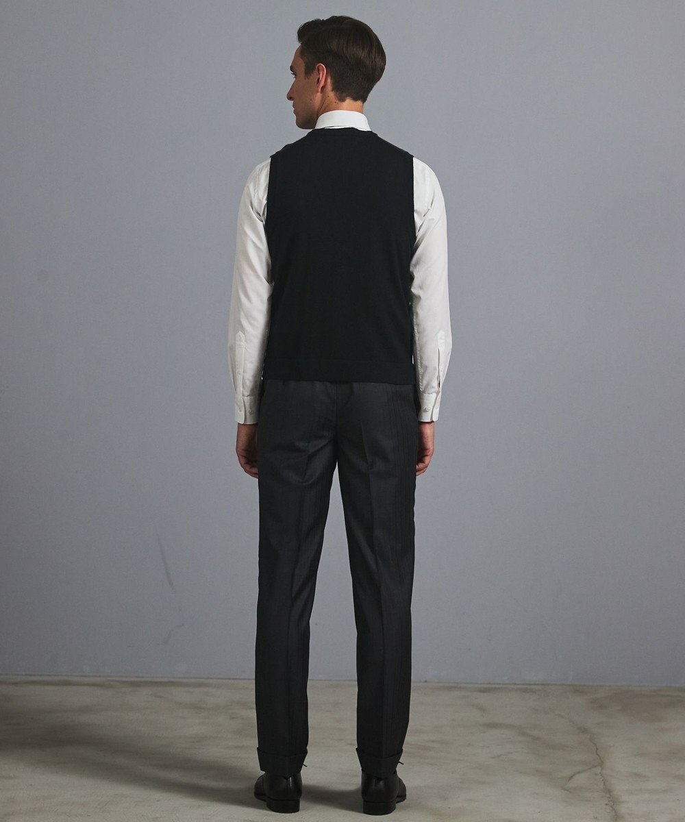 GOTAIRIKU 体温調整に【洗える/チクチクしにくい/ピリングしにくい】イタリア糸 ハイゲージ ベスト_WOOL100% 