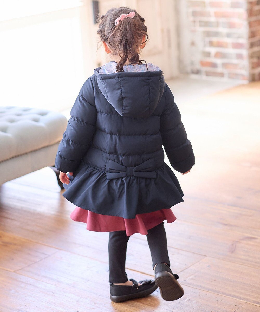 ANY KIDS 【洗濯機OK】中綿 リボン コート 
