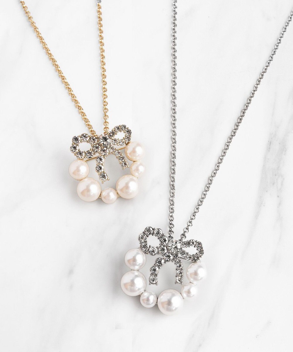TOCCA 【2WAY】PROMISE PEARL RIBBON BROOCH NECKLACE ブローチ ネックレス 