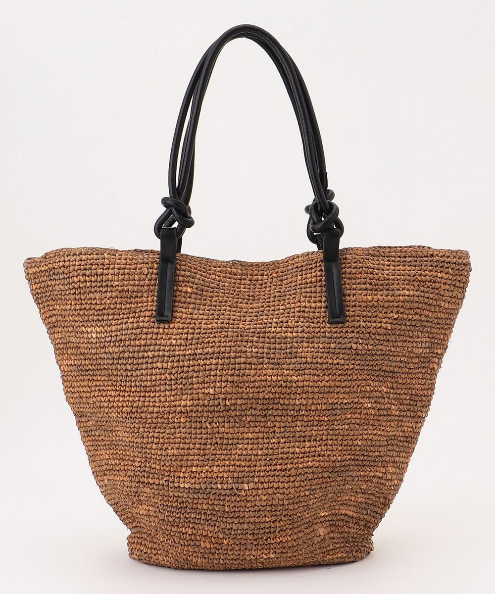 自由区 ノットハンドルラフィアトート バッグ 