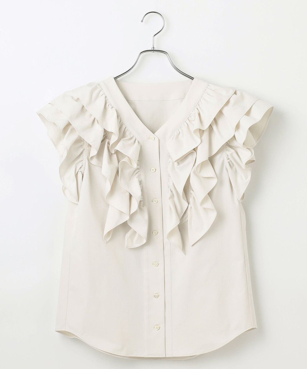 #Newans ラッフルフリルブラウス 
