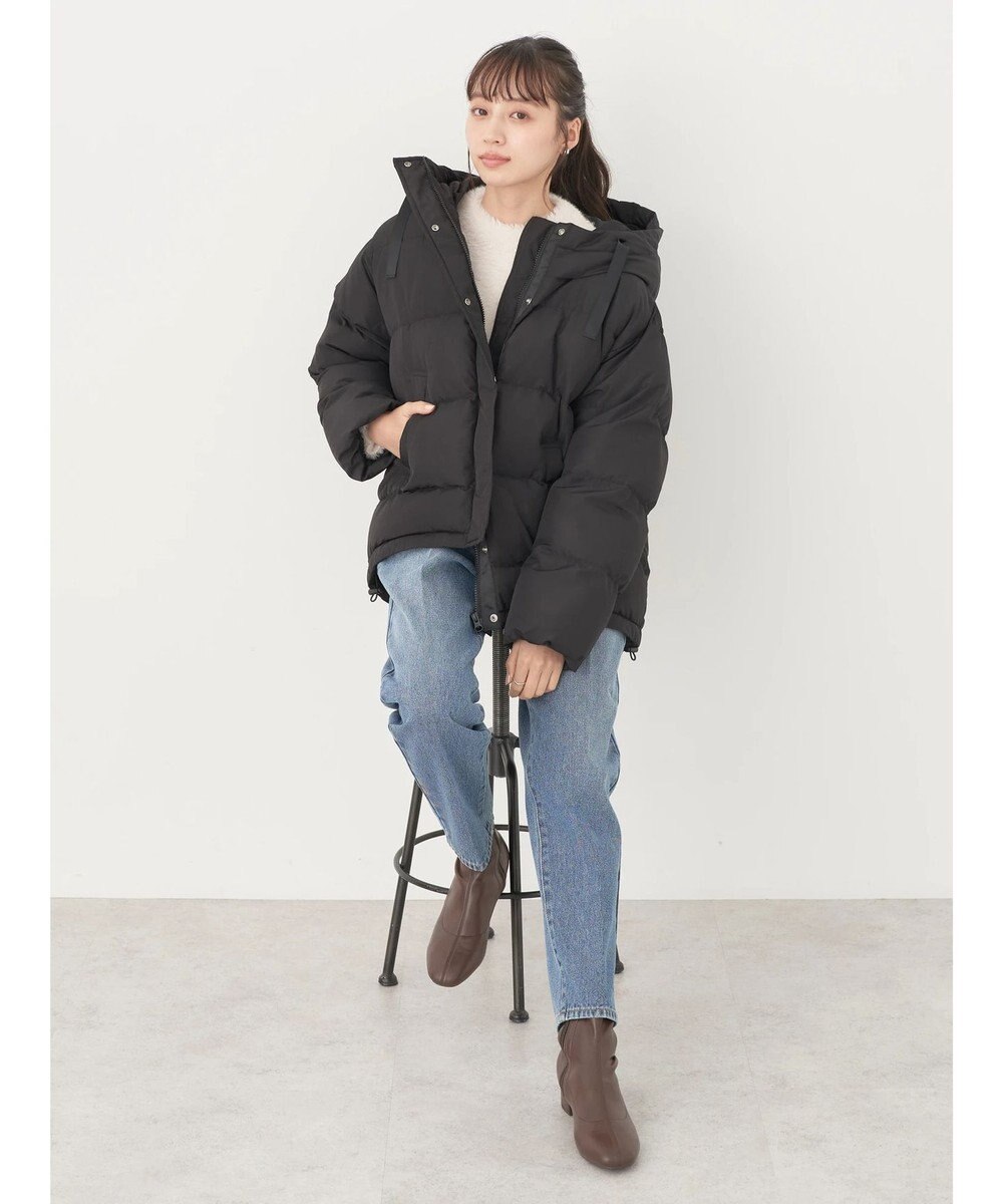 earth music&ecology フーディー中綿ブルゾン 