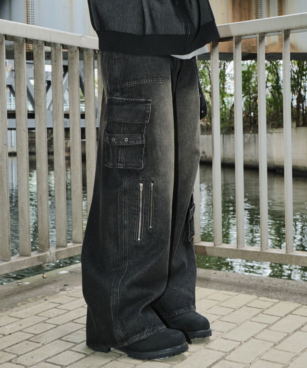 WEGO マルチZIPデニムパンツ 