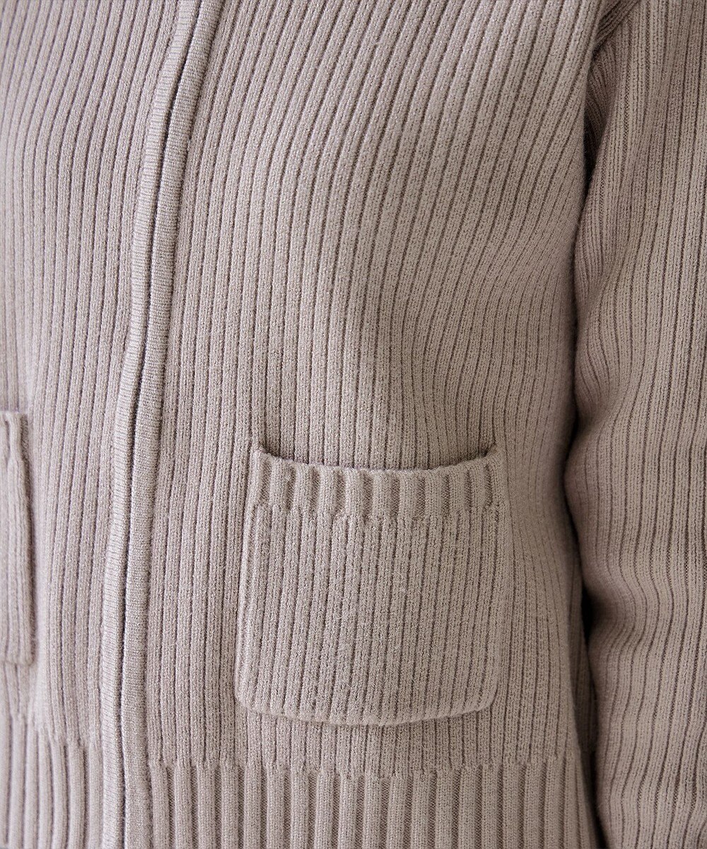 Tiaclasse 【洗える】ダブルジップリブ編みカーディガン 