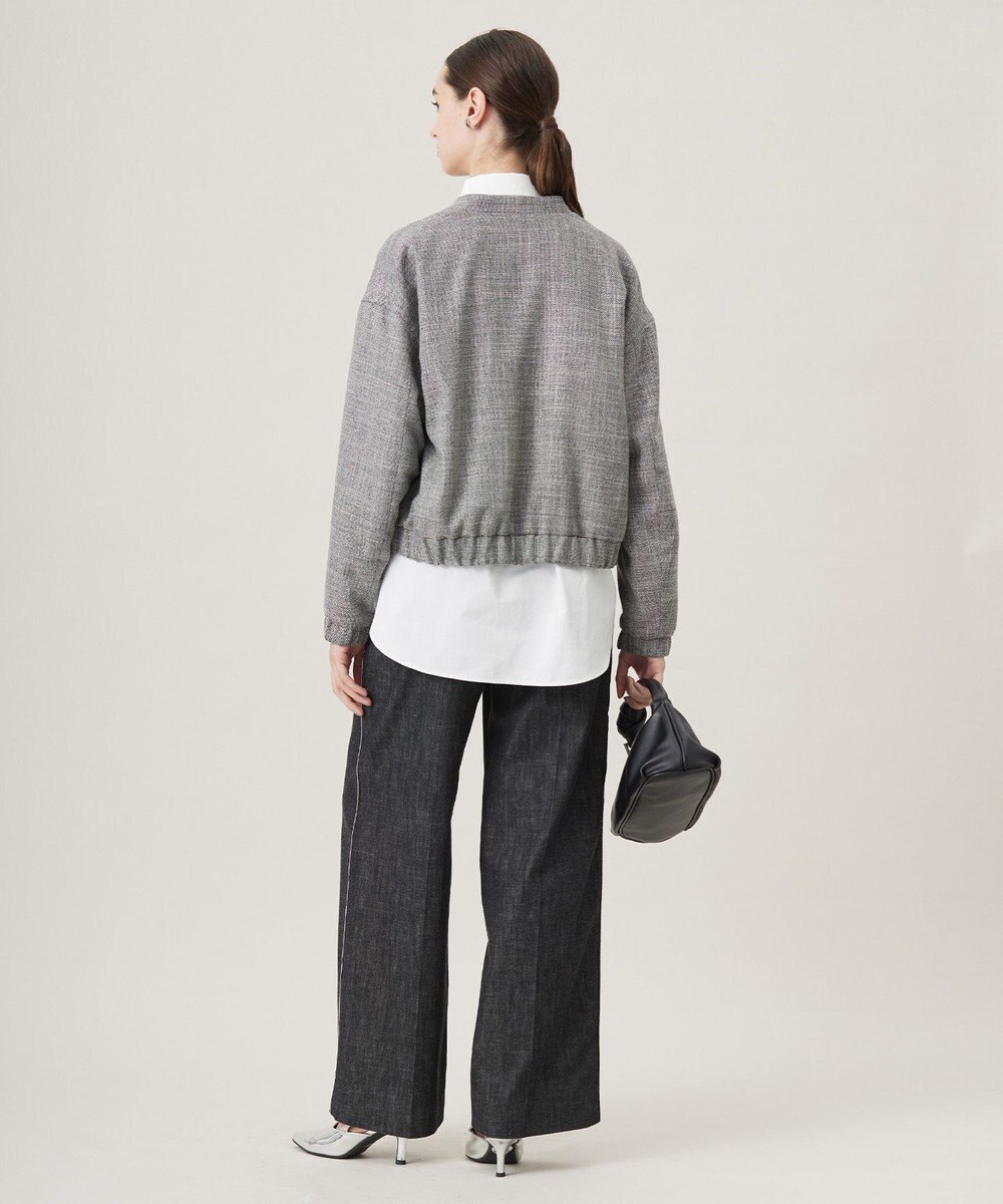 ICB 【洗える】 ライトスラブツイード ブルゾン 