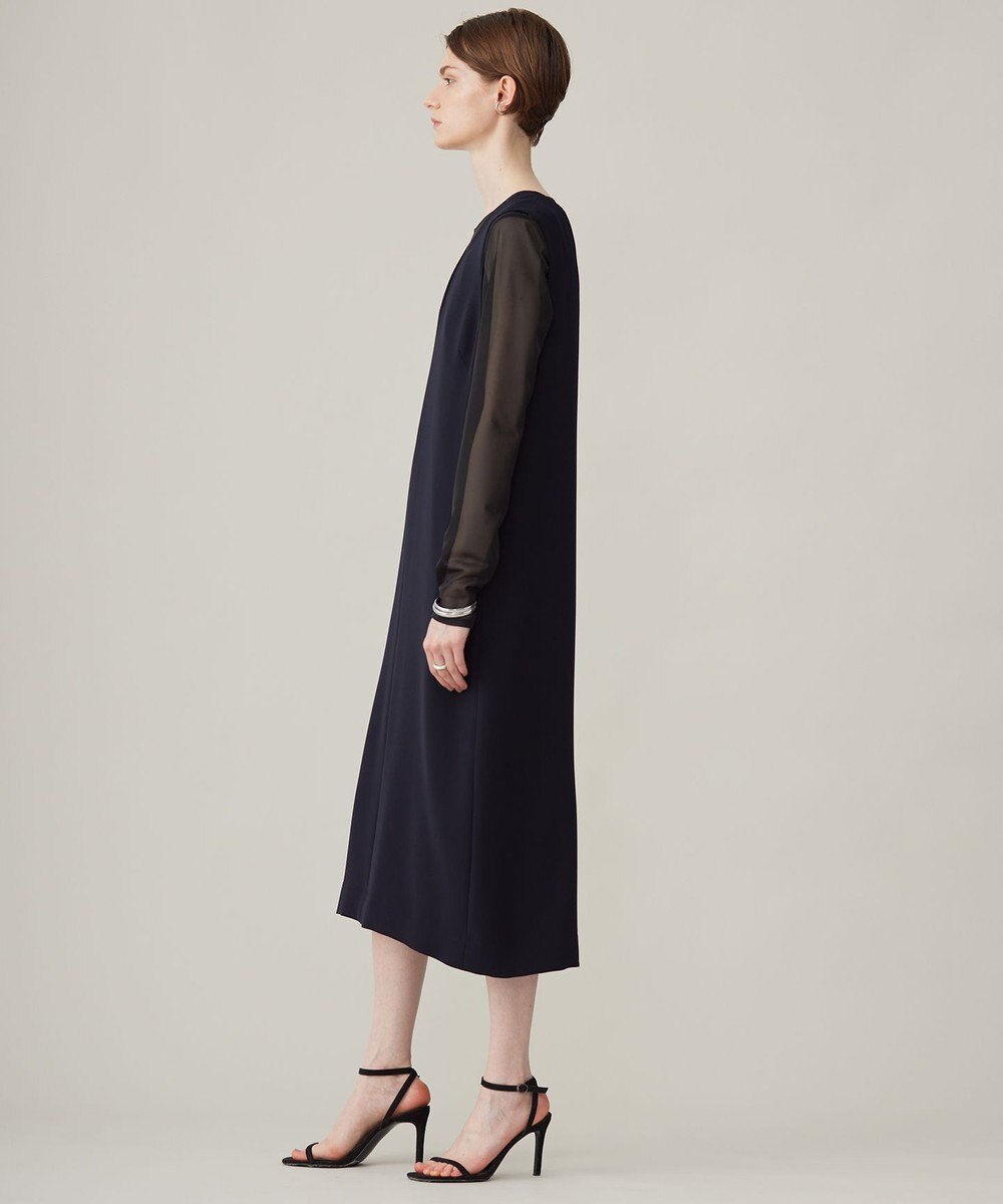 ICB L 【洗える】 マットトリコットチュール シアーカットソー 