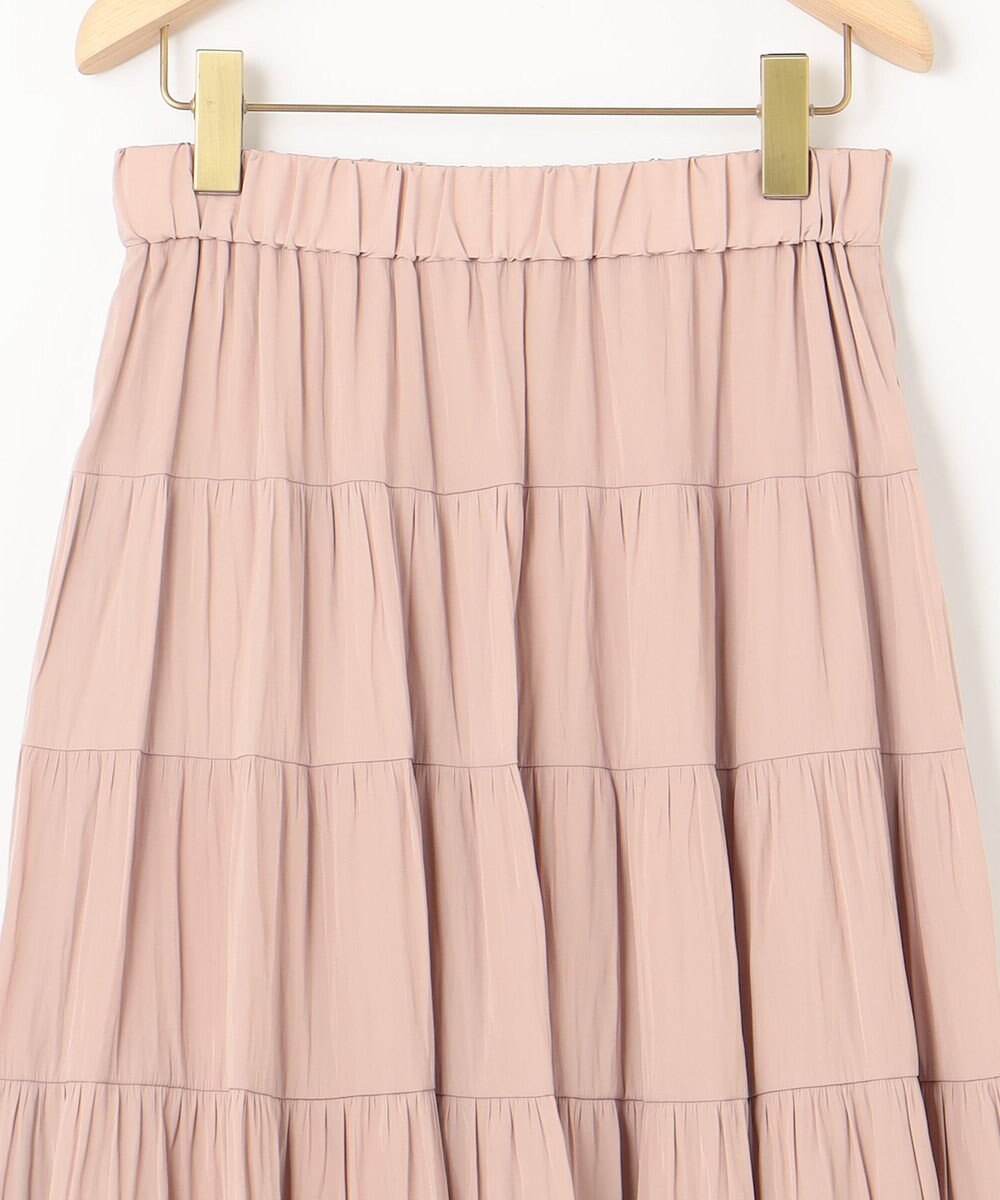 組曲 ギャザーライトデシン ティアードスカート 