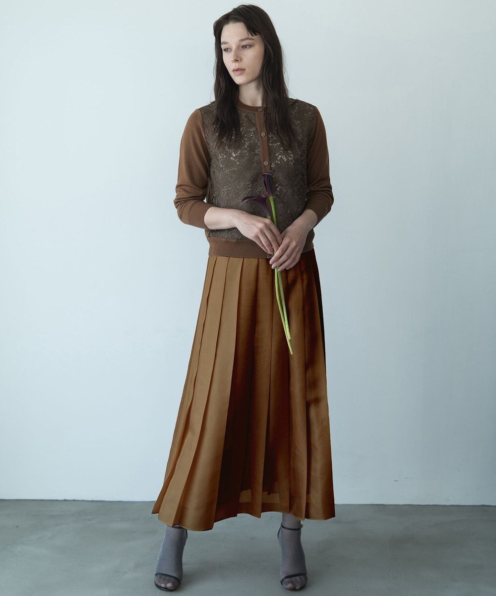 自由区 【カトリエムブーケ】Jupe brillante プリーツスカート 