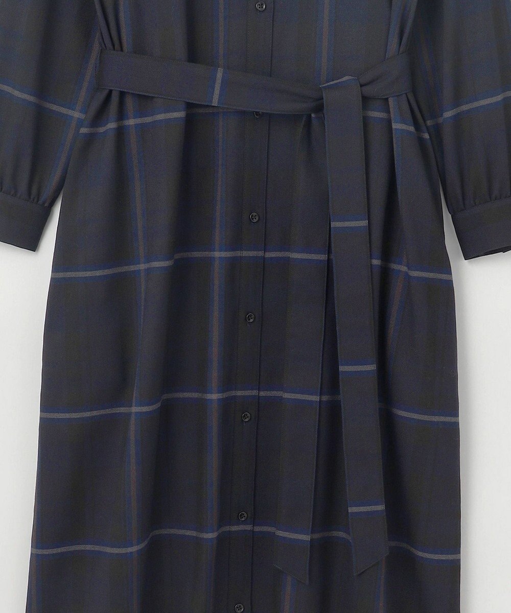 J.PRESS LADIES L 【洗える】テトロンレーヨン/ウール milledタータン ワンピース 