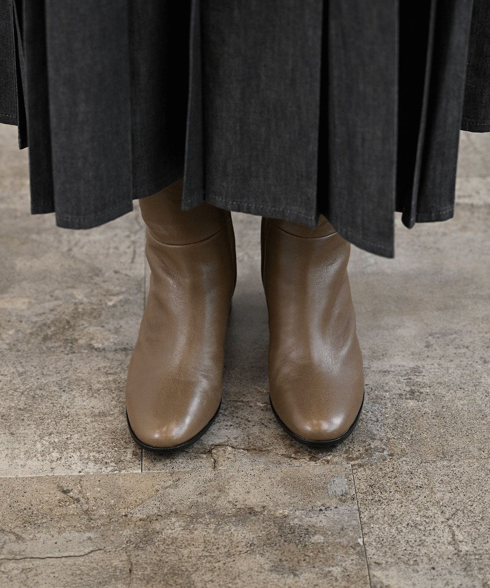 APOM 本革シープスキンサイドジップアンクルブーツ 60 