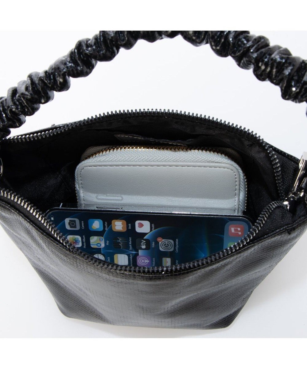 UNBILLION カシュカシュ cachecache / ギャザーハンドルメタリックミニショルダー 