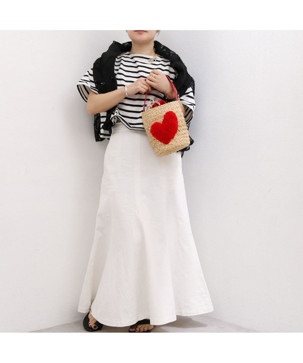 UNBILLION カシュカシュ cachecache / ハート付ラフィアバケットトート カゴバッグ 