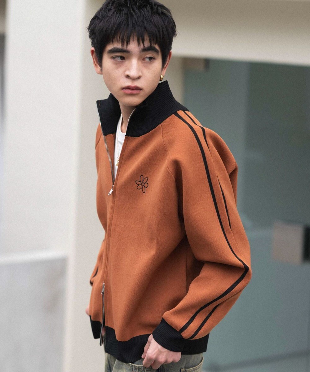 WEGO 【ユニセックス着用ITEM】ライントラックニットジャケット 