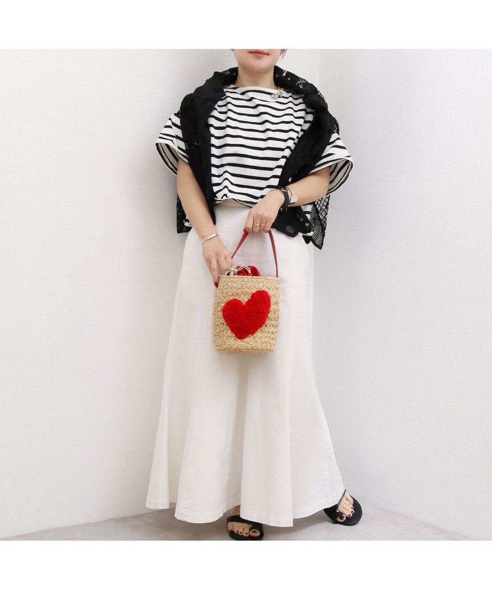 UNBILLION カシュカシュ cachecache / ハート付ラフィアバケットトート カゴバッグ 