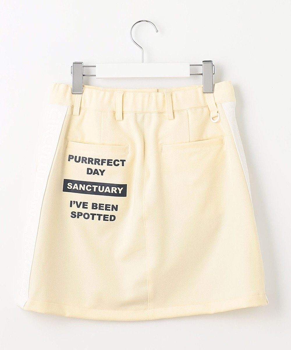 PW CIRCULUS 【WOMEN】【洗える/帯電防止/ストレッチ】ロゴ サイドライン スカート 