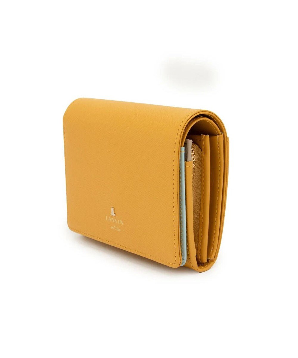 LANVIN en Bleu リュクサンブールカラー 二つ折り被せ財布 