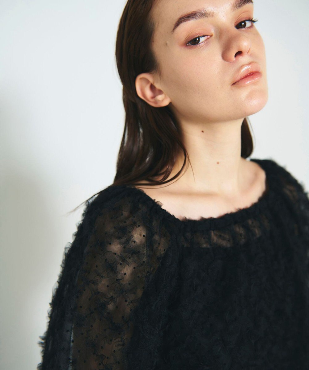 GRACE CONTINENTAL チュール刺繍トップ 