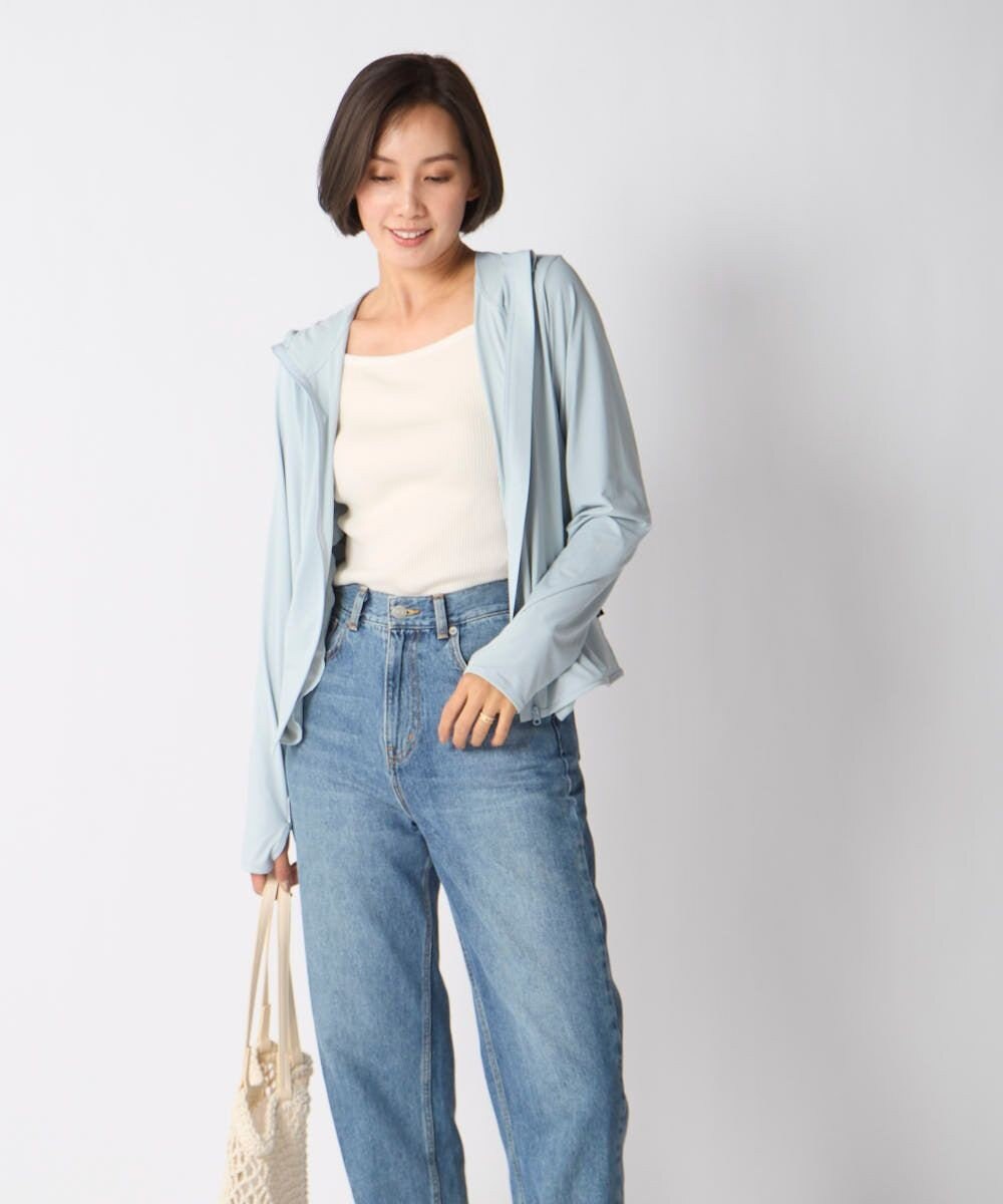 OP／FILA 【Ocean Pacific】接触冷感SNC｜ロゴ入りラッシュパーカー 