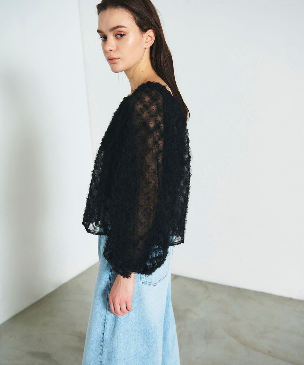 GRACE CONTINENTAL チュール刺繍トップ 