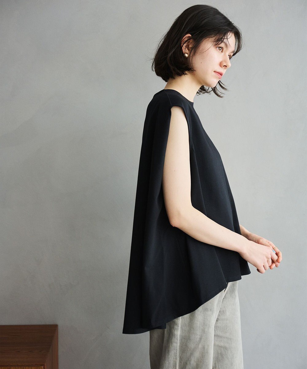 #Newans 【洗える】スクエアシルエットノースリーブカットソー 