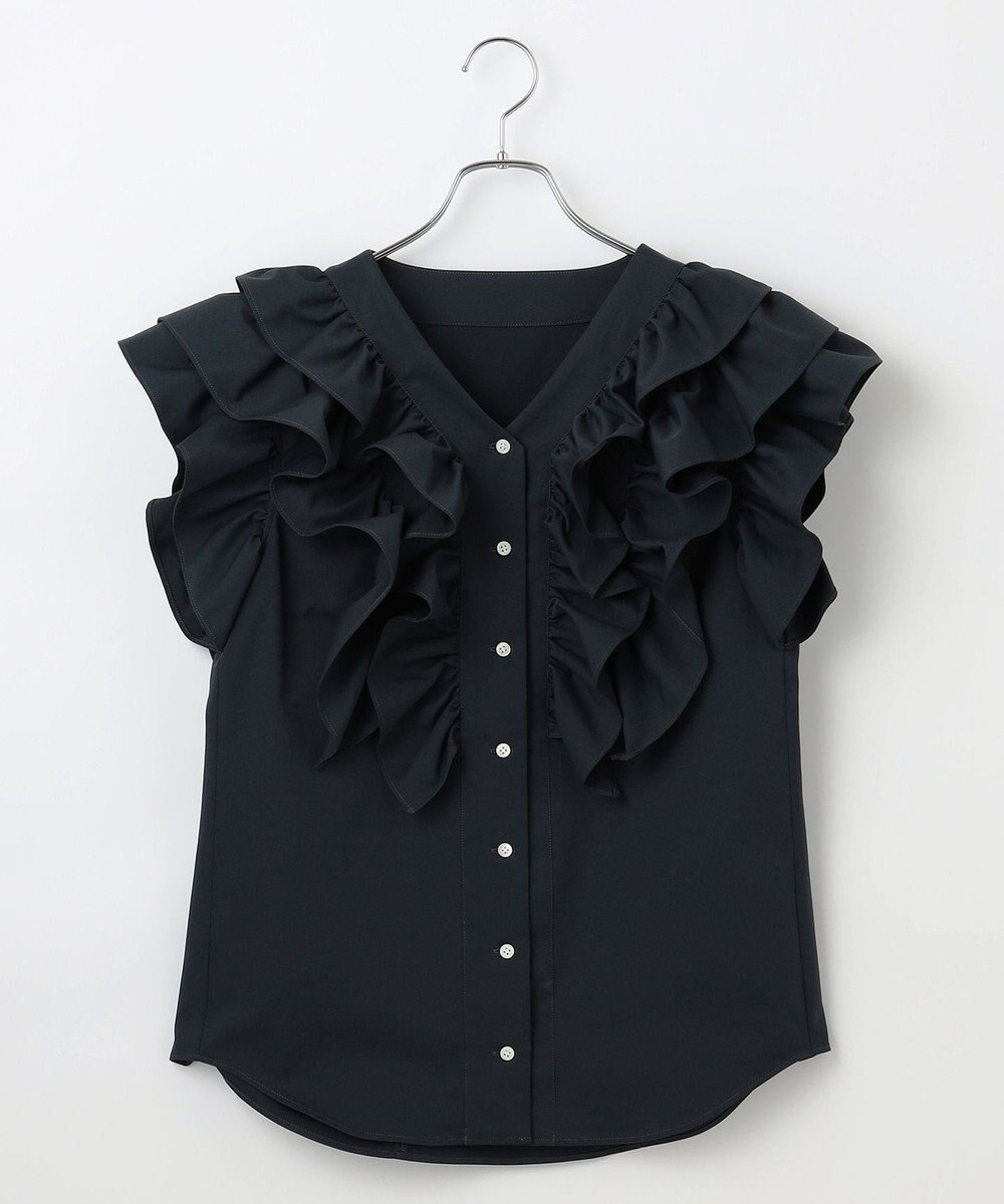 #Newans ラッフルフリルブラウス 
