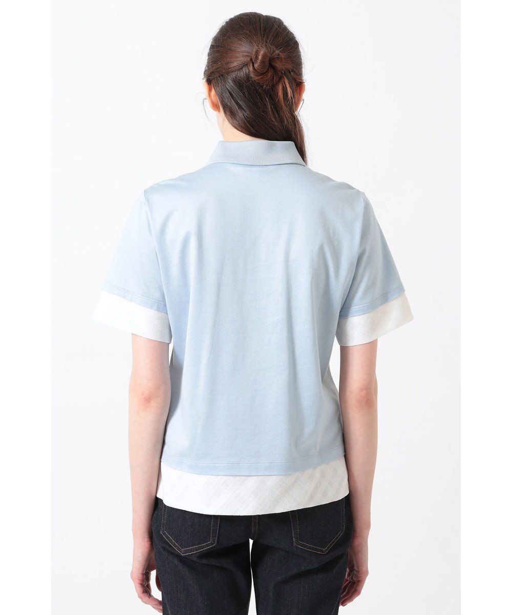 DAKS GIZAコットン レイヤード風天竺プルオーバー 