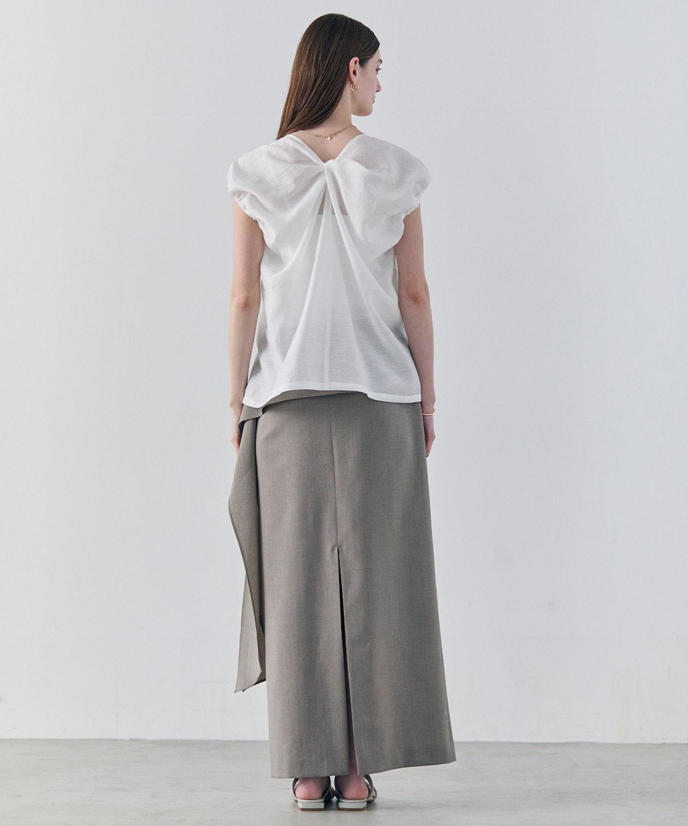 BEIGE， ZEOLITE / バックツイスト コンビトップス 