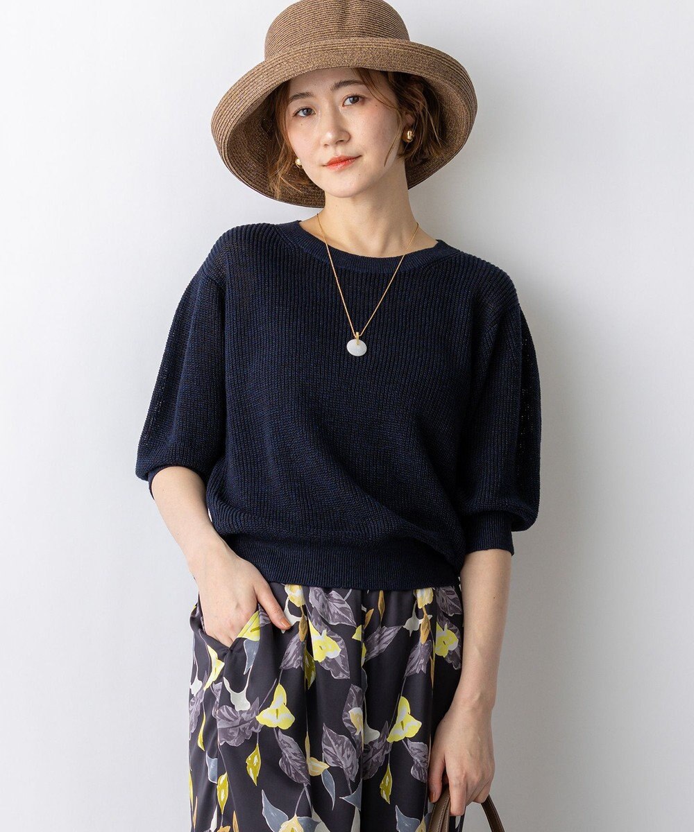 23区 S 【先行予約】ピュアリネン パフスリーブ ニット 