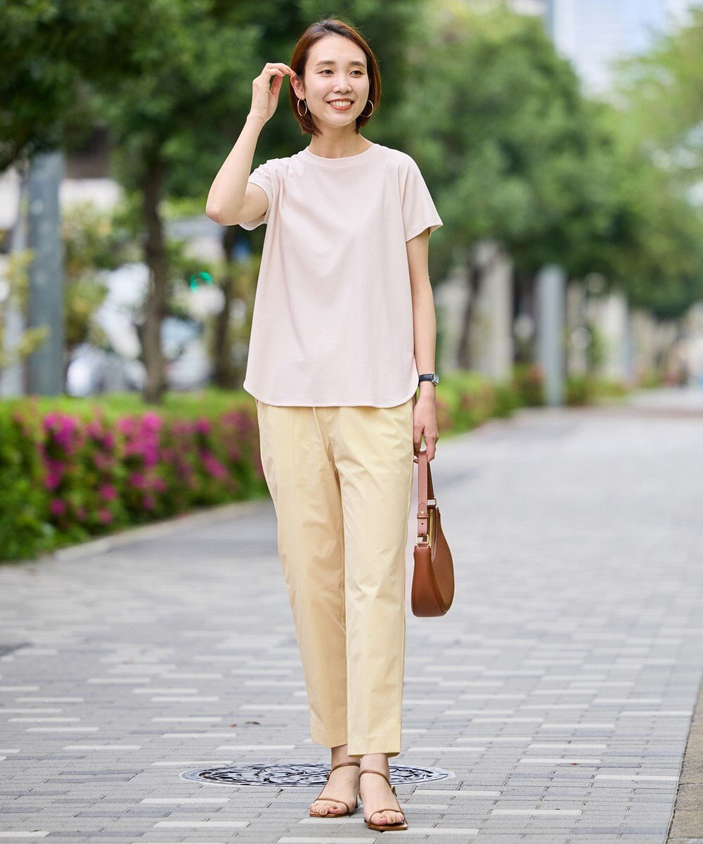 UNFILO BEAUTY FORM ロゴ刺繍フレンチスリーブTシャツ 