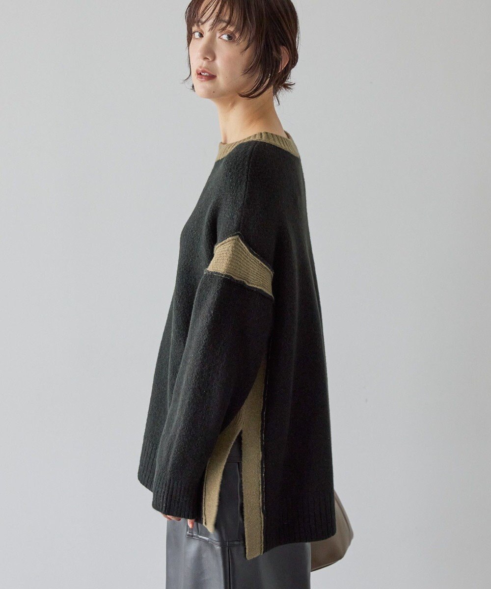 AMERICAN HOLIC バイカラーニットプルオーバー【WEB限定カラー有り】 