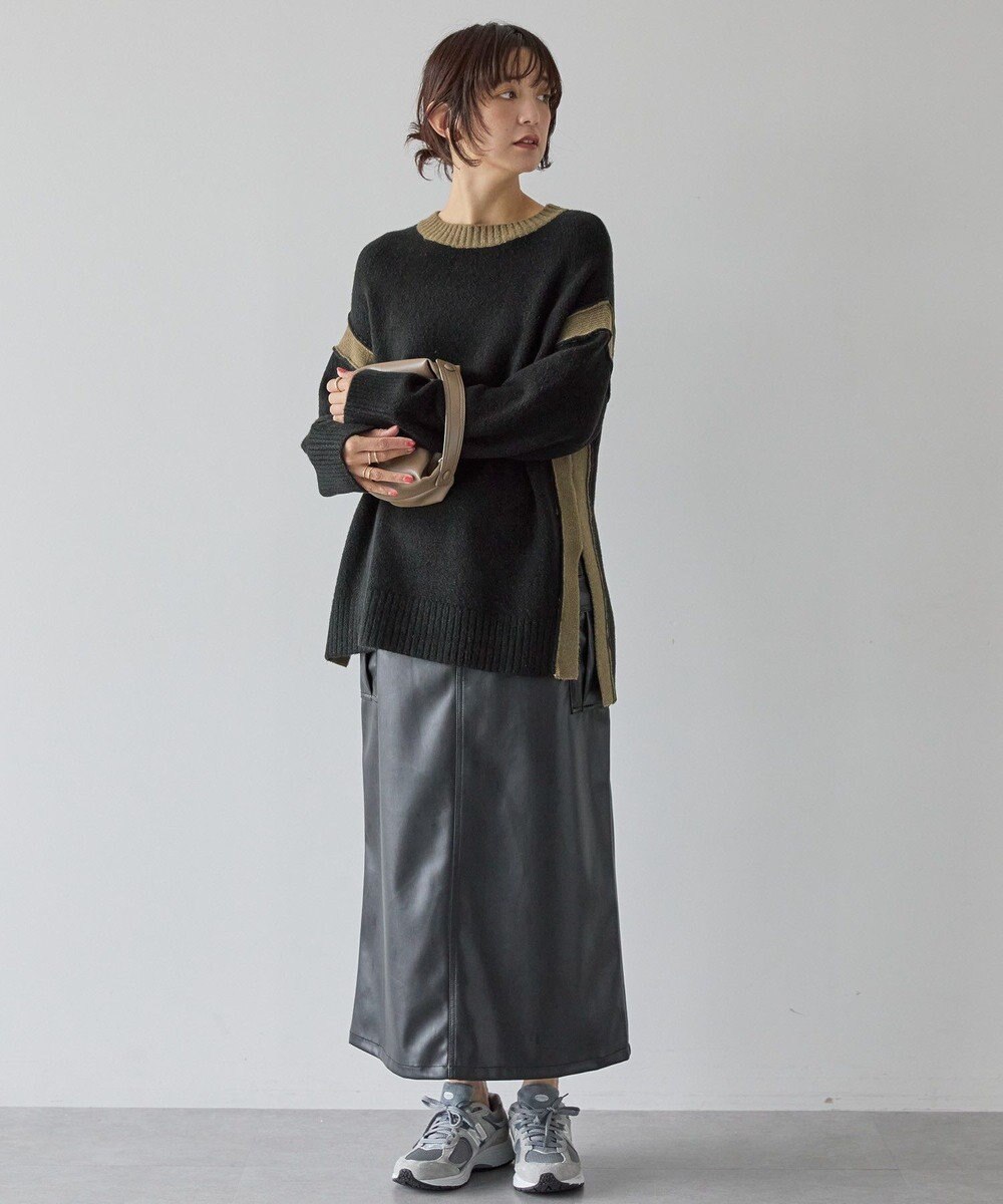 AMERICAN HOLIC バイカラーニットプルオーバー【WEB限定カラー有り】 