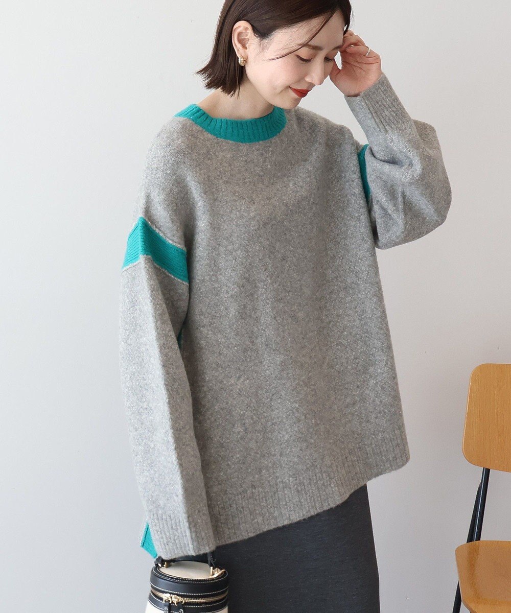 AMERICAN HOLIC バイカラーニットプルオーバー【WEB限定カラー有り】 