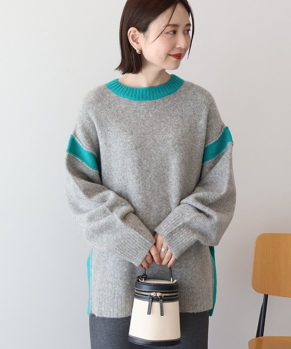 AMERICAN HOLIC バイカラーニットプルオーバー【WEB限定カラー有り】 