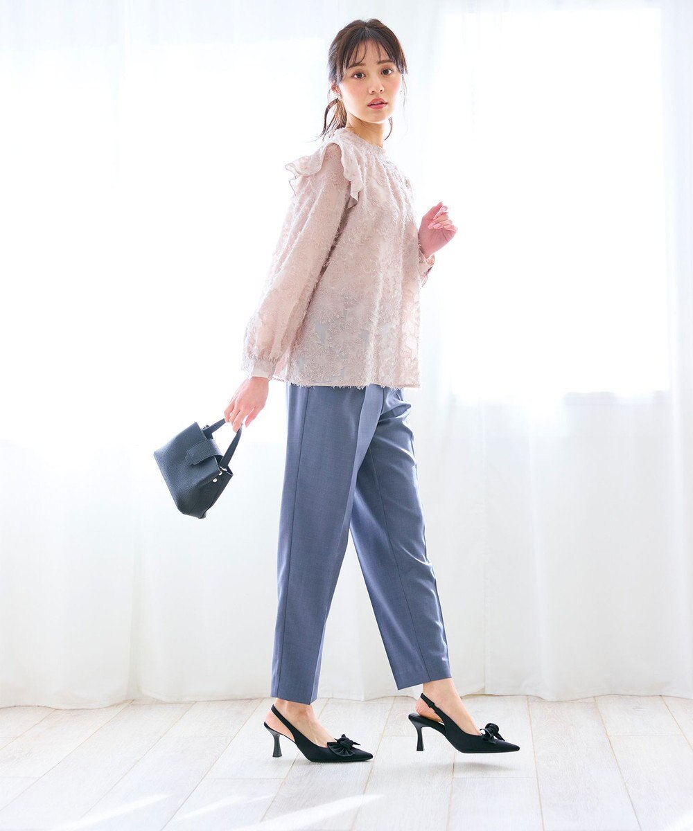 Feroux 【洗える】ジャガードブラウス 