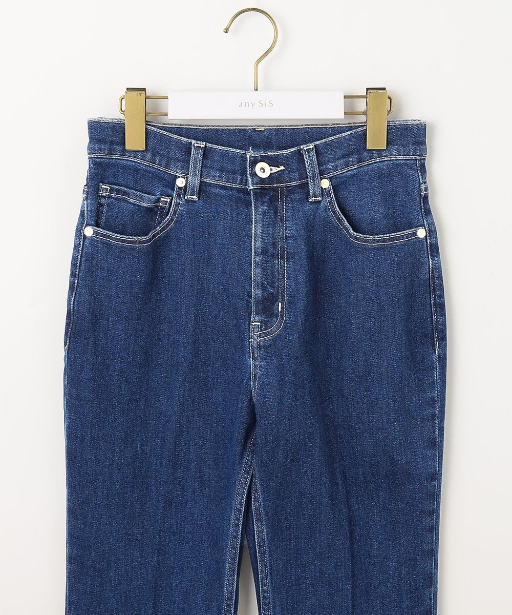 ANY SIS L 【美Denimシリーズ】センタープレスセミフレア デニム 