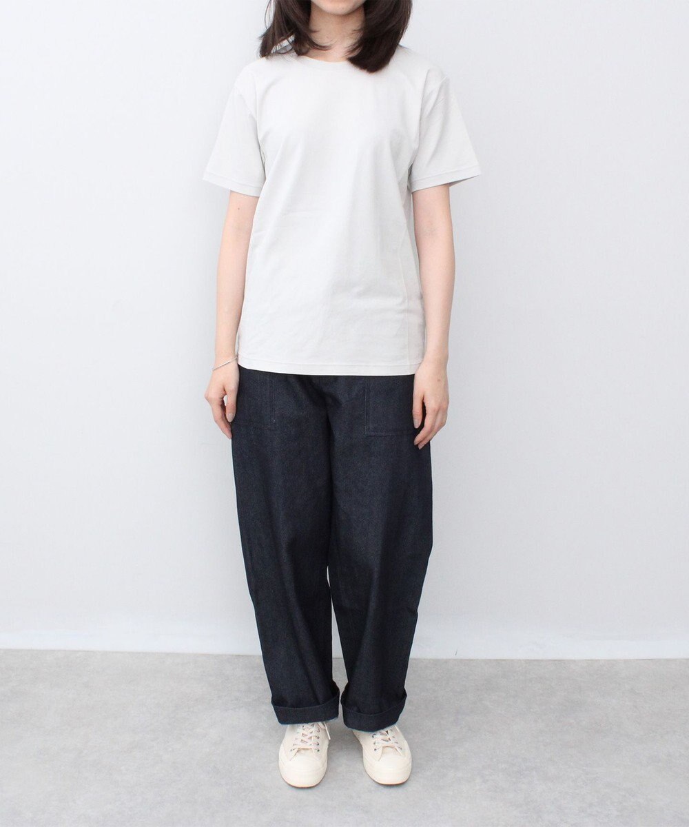 WHITE MAILS 【UNISEX】SPANDEX PAPER JERSEY CREW NECK Tシャツ 