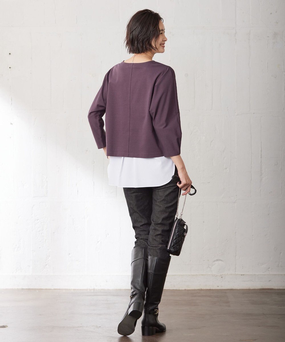 J.PRESS LADIES S TCポンチ ドルマンスリーブ レイヤード カットソー 