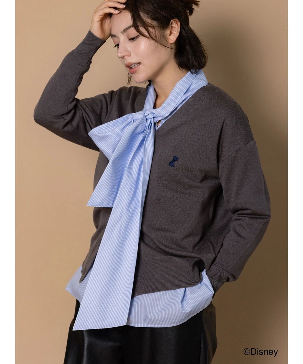 Te chichi 【Disney】101/刺繍Vネックカーディガン 